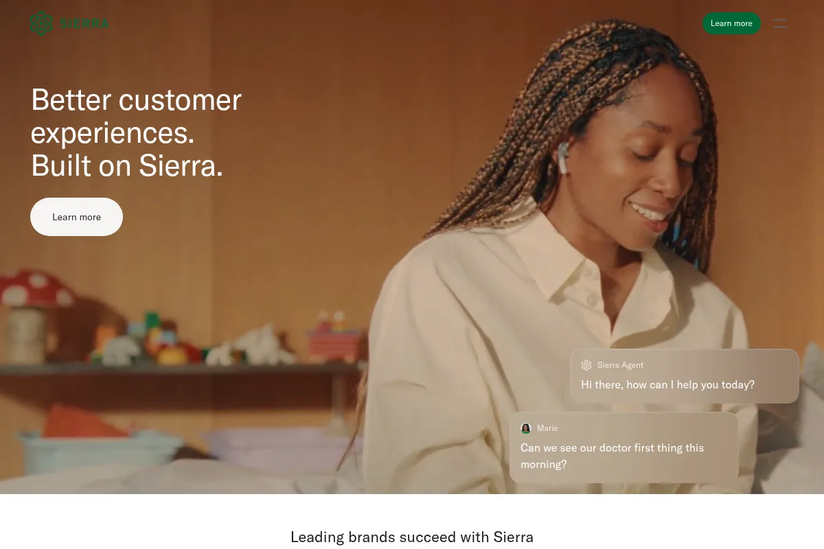 Sierra AI website preview