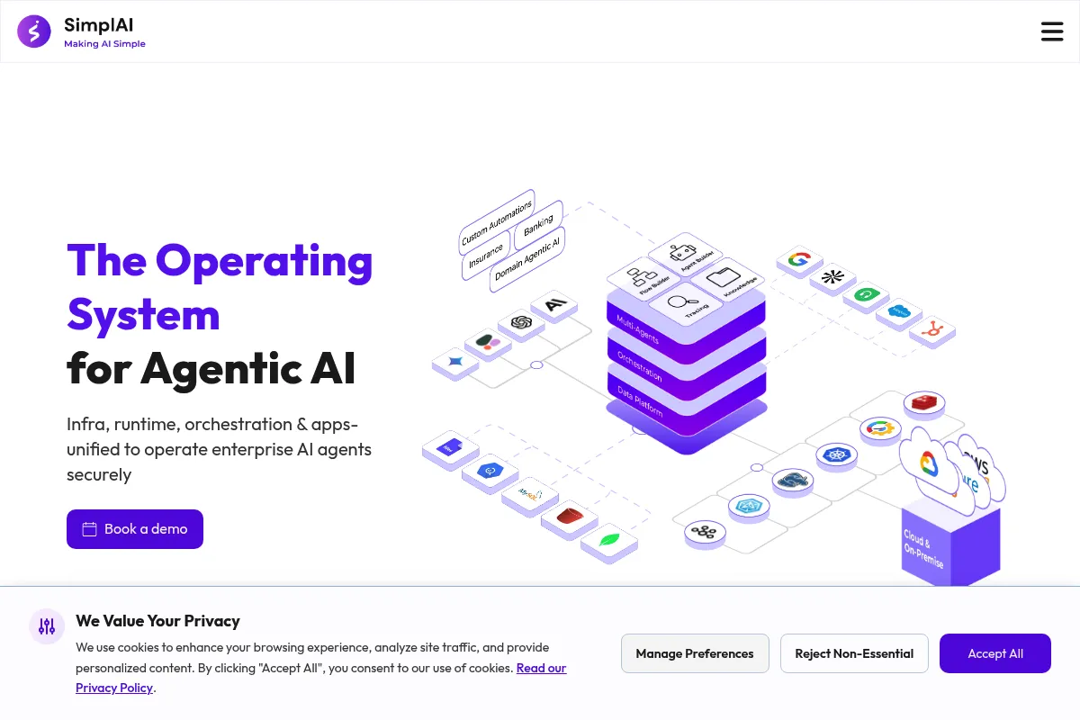 Simplai website preview