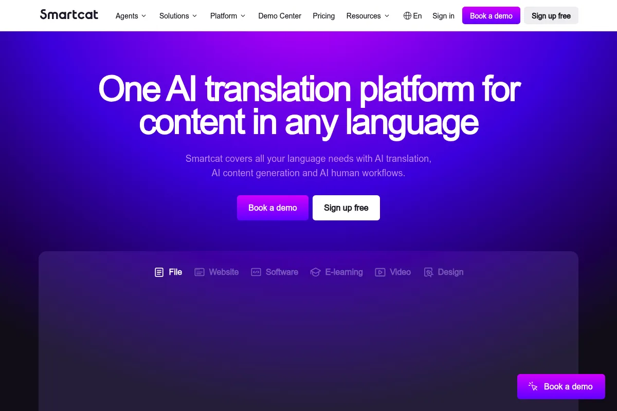 Smartcat website preview