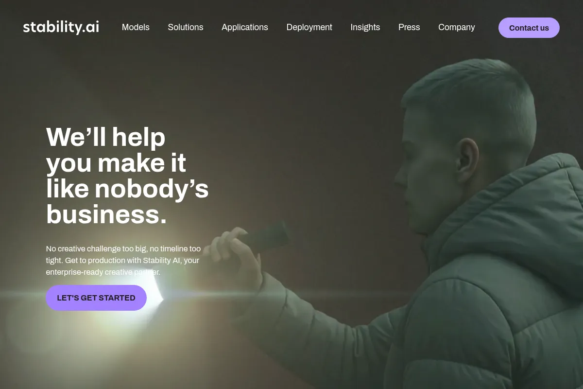 Stable Diffusion website preview