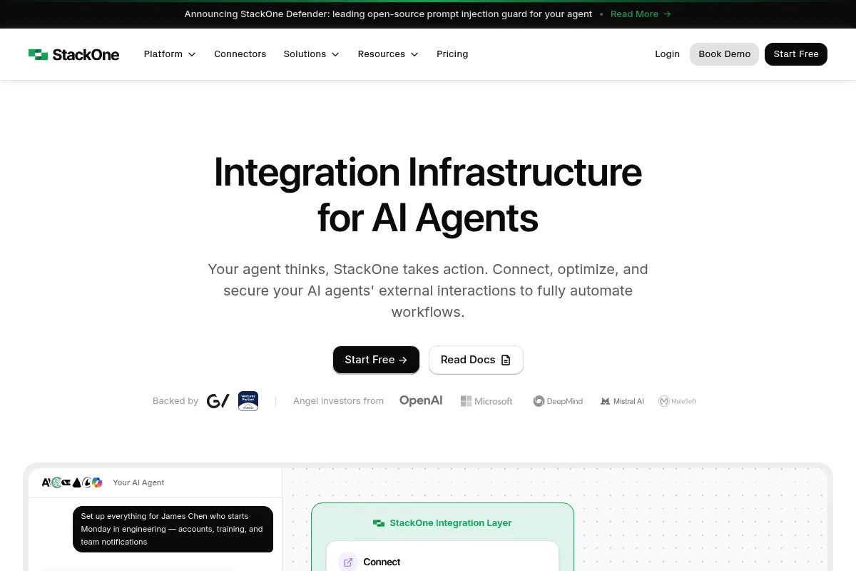 StackOne website preview