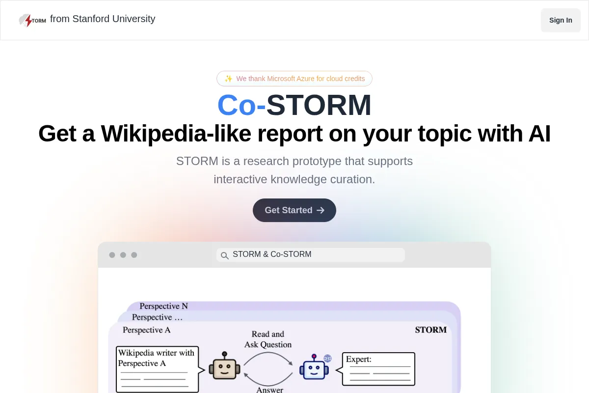 Storm website preview