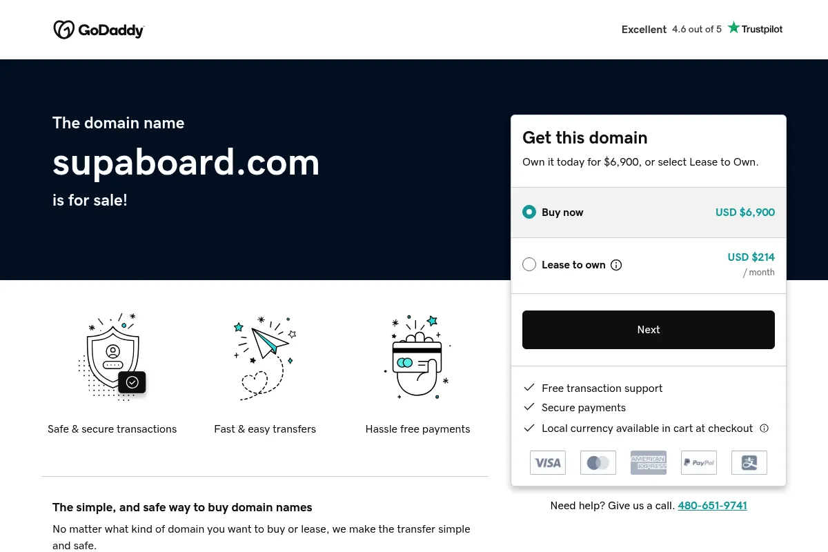 Supaboard website preview