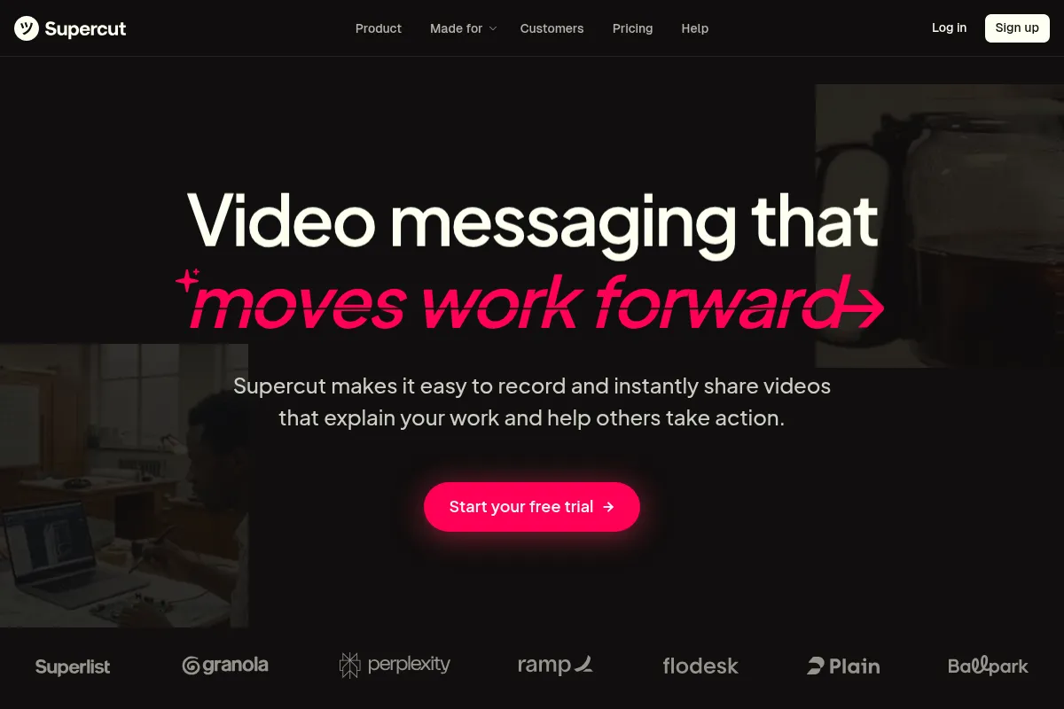 Supercut website preview