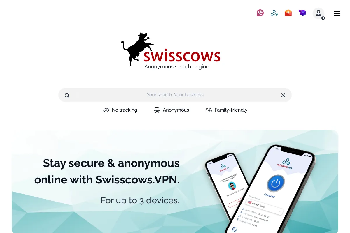 Swisscows website preview