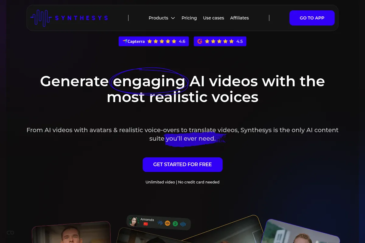 Synthesys website preview