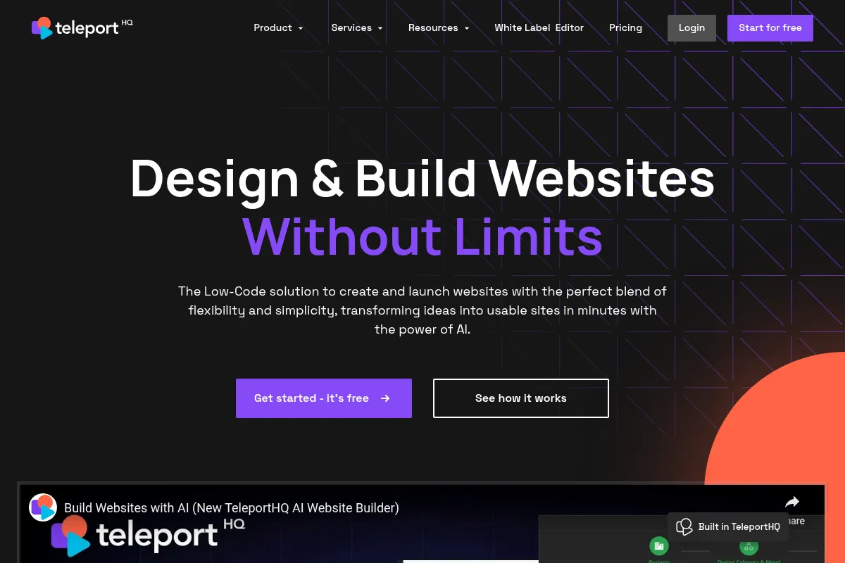 TeleportHQ website preview