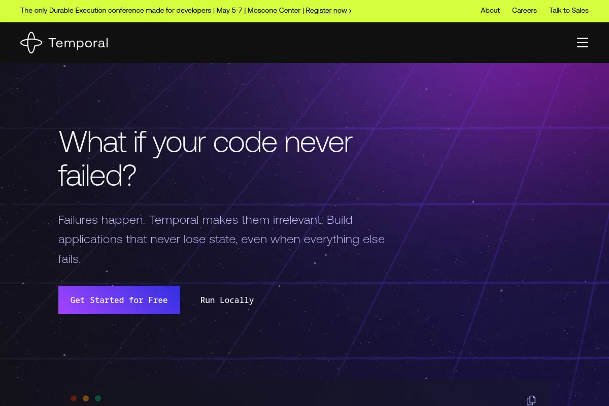 Temporal website preview