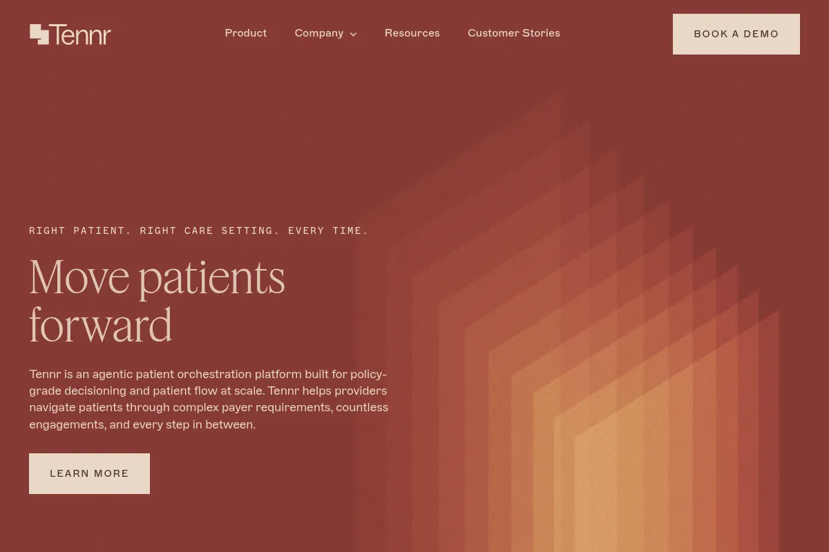 Tennr website preview