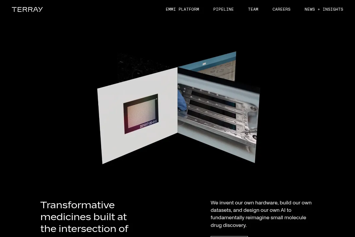 Terray Therapeutics website preview