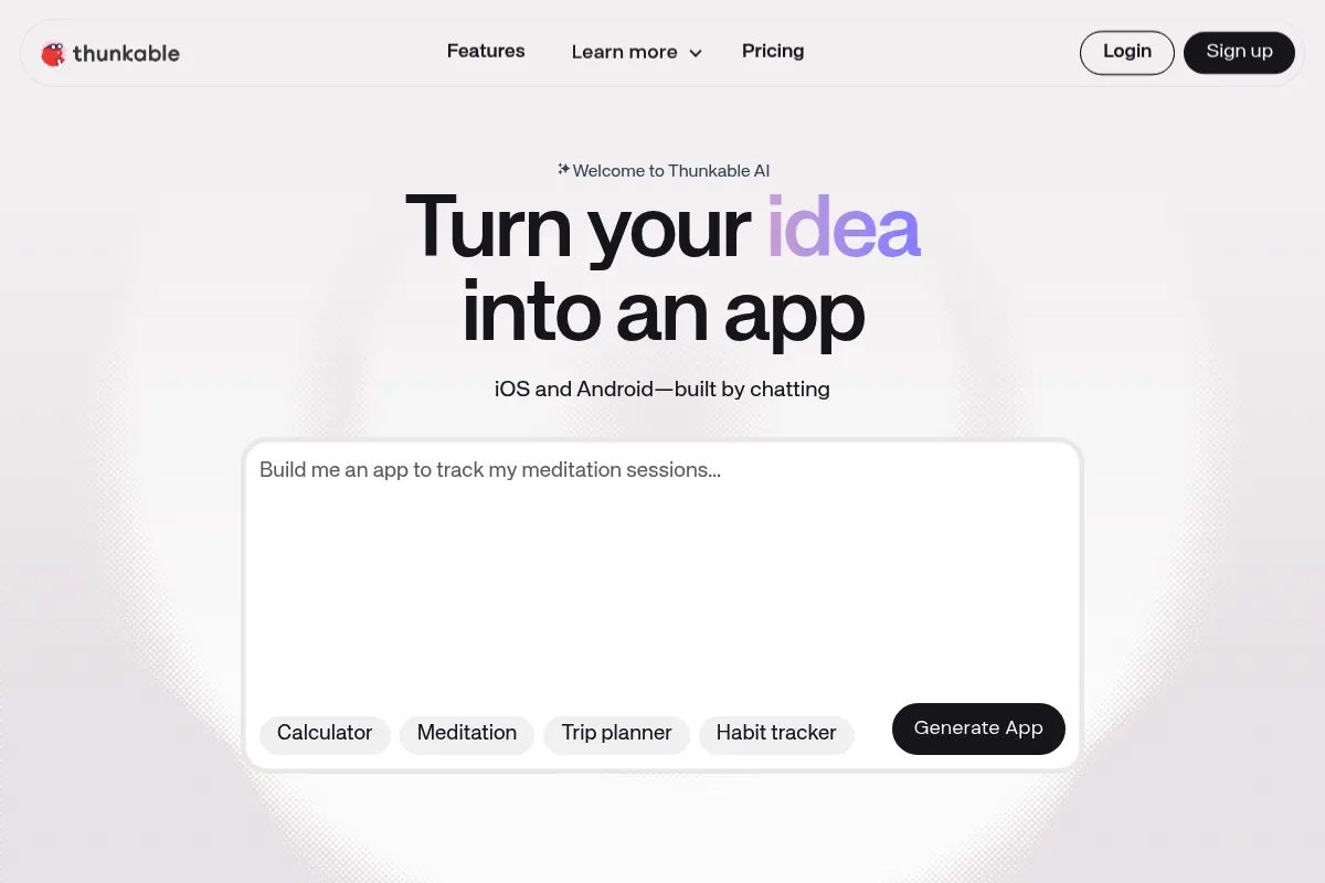 Thunkable website preview