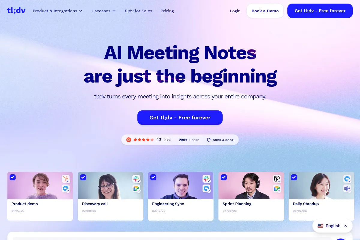 tl;dv website preview