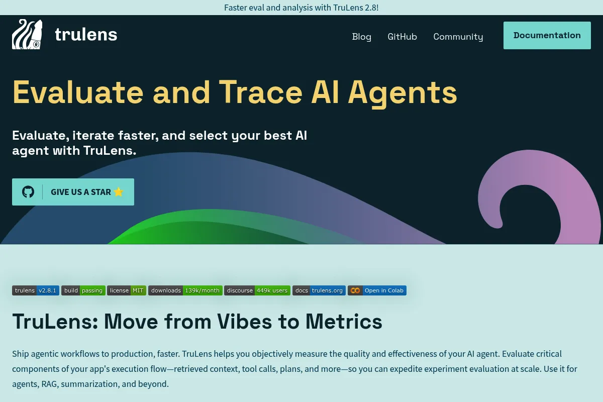 TruLens website preview