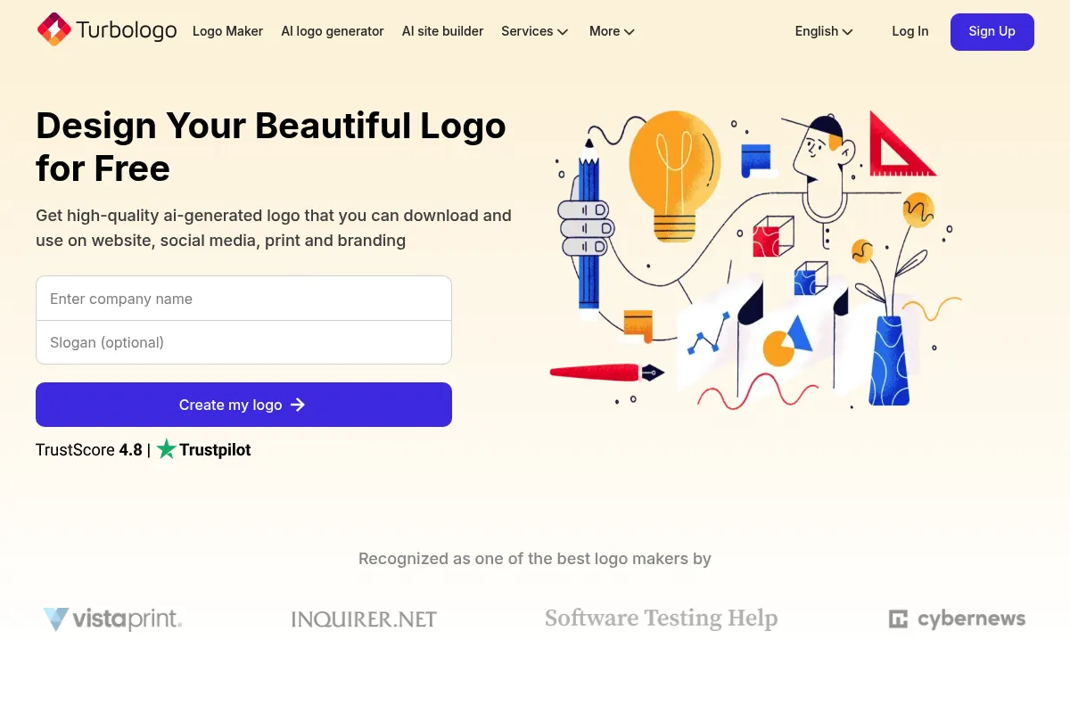 Turbologo website preview