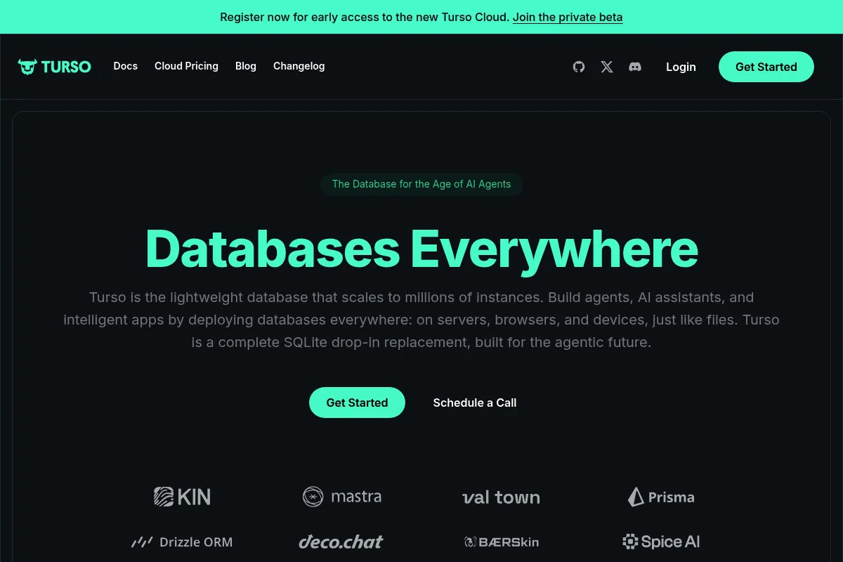 Turso website preview