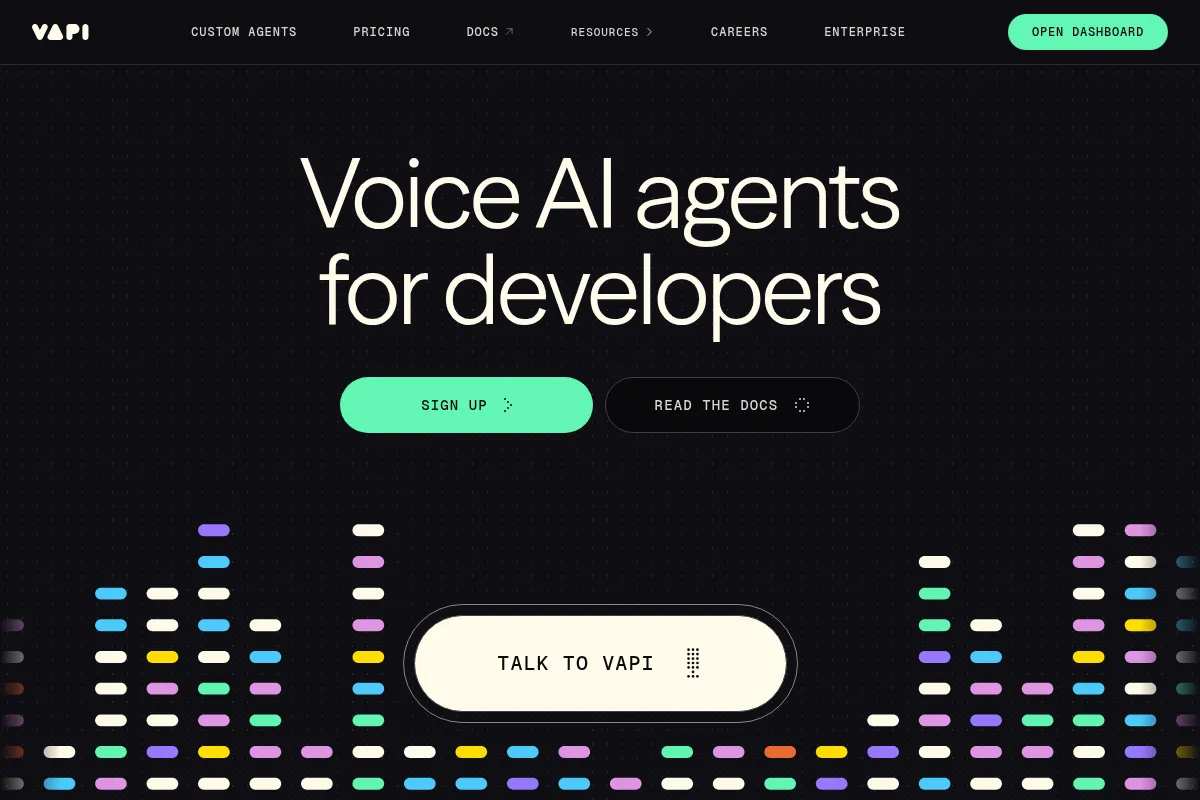 Vapi website preview