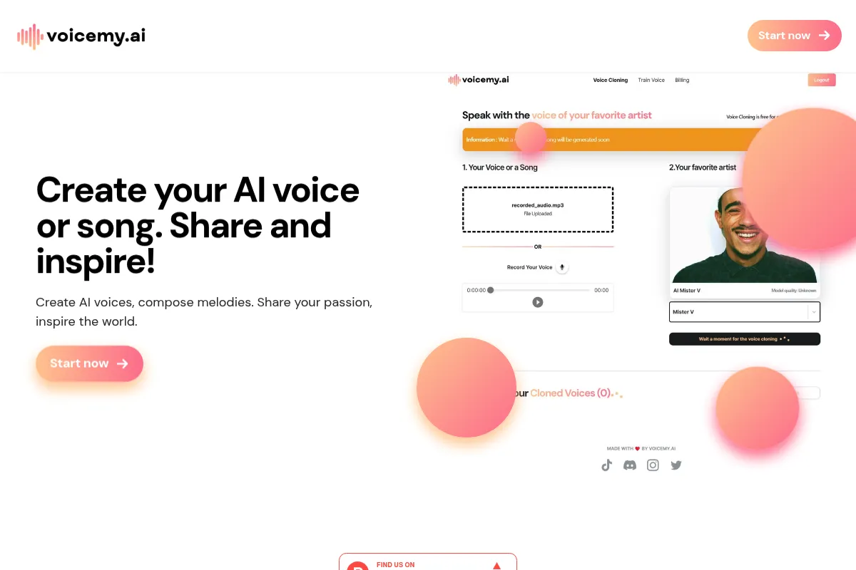 VoiceMy.ai website preview