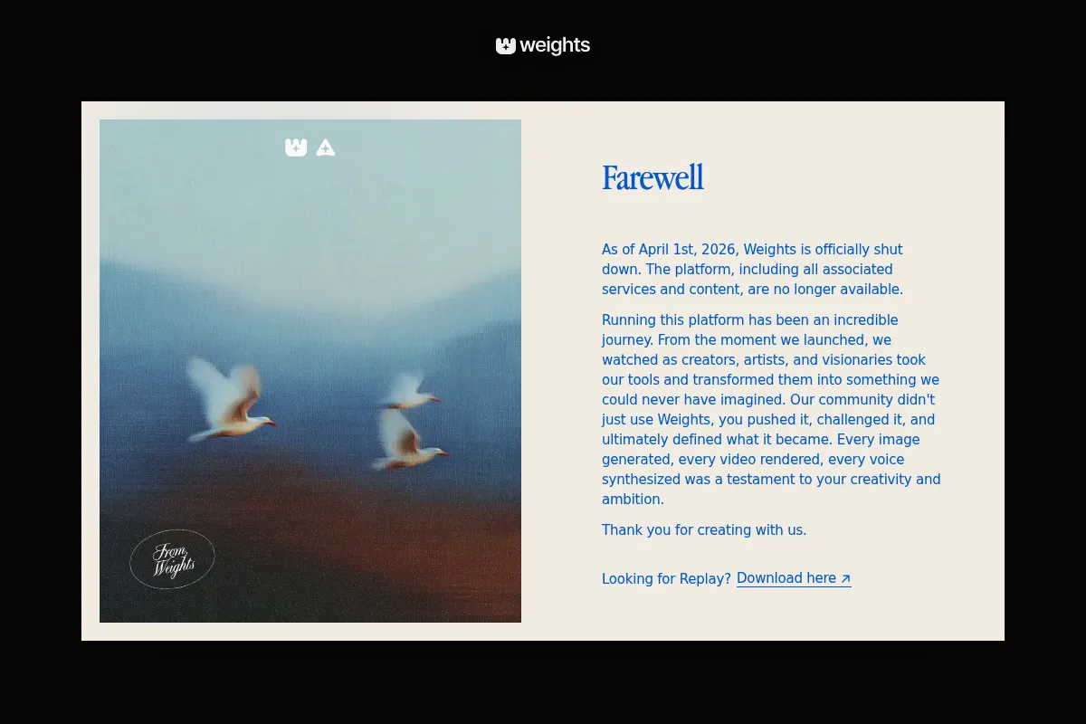 Weights website preview