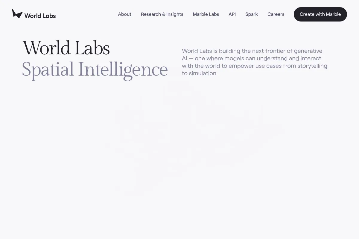 World Labs website preview