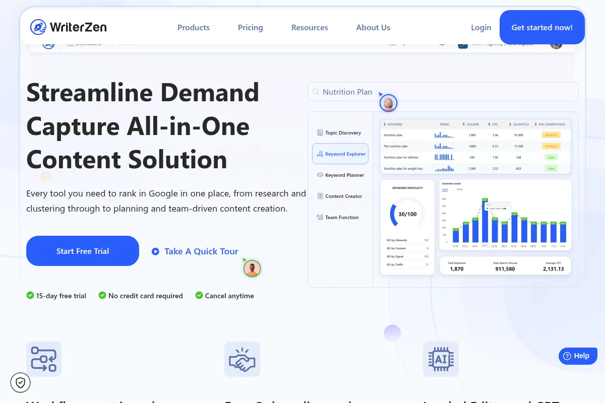 WriterZen website preview