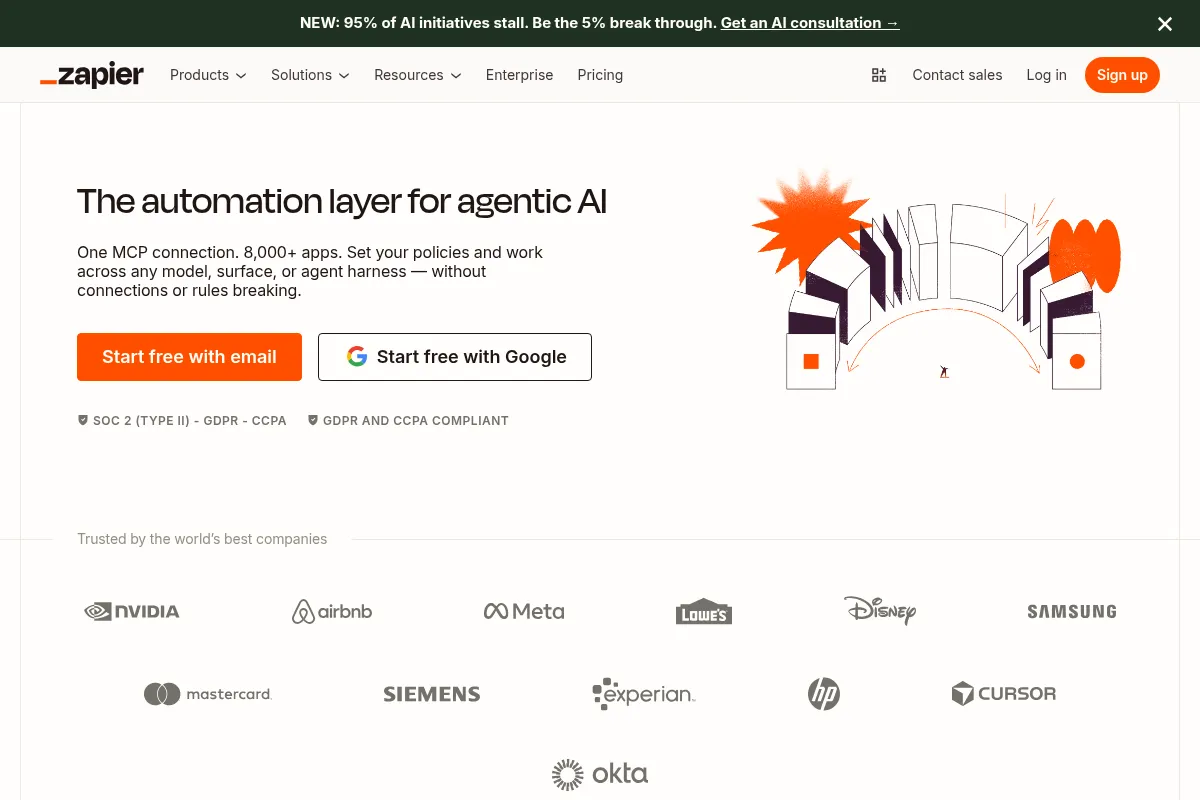 Zapier AI website preview