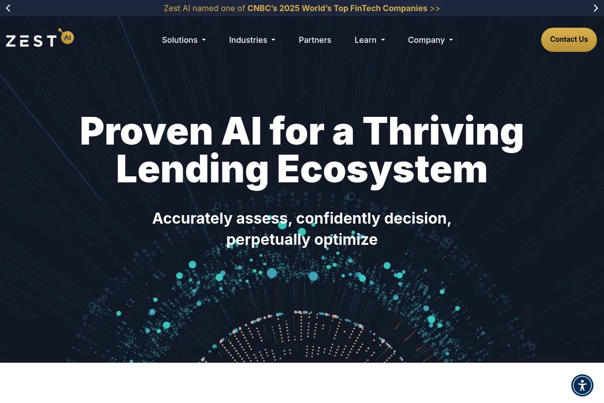 Zest AI website preview